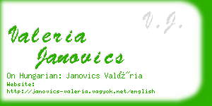 valeria janovics business card